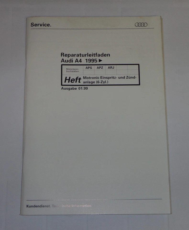 Manual de Taller Audi A4 Tipo B5 Motronic Inyección- Dispositivo Encendido 6 - Imagen 1 de 1