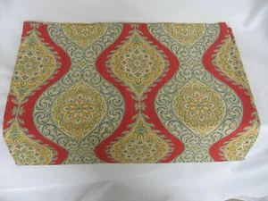 Waverly Home Classics unlined 52" x 86" drapery panels coral turquoise gold - Picture 1 of 7