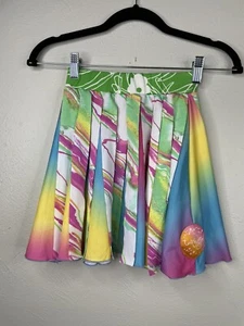 Twirly Girl Skirt Size 5 Full Rainbow  Floral Fringe Elastic Agate Summer Spring - Picture 1 of 4