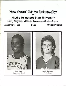 Programma basket uomo/donna Morehead State-Middle Tennessee 1988 - Foto 1 di 2