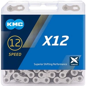 KMC X12 Chain 12 Speed Chain Lock Silver Black 126 Links eBike MTB - NEW - Picture 1 of 3