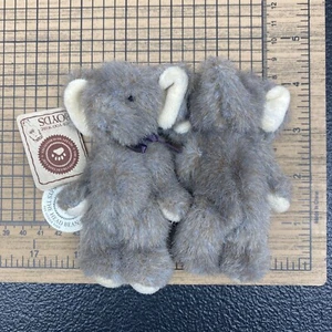 Boyds Bears Plush Noah's Ark Pair 4" ELEPHANTS Packy and Dermah w/tags Rare - Picture 1 of 7