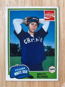1981 TOPPS Coca Cola COKE Prototype #3 (NOT # 1) BRITT BURNS - White Sox - RARE - Picture 1 of 4