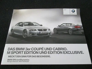 BMW Serie 3 325i 2011 2012 catálogo alemán E90 M deportivo y folleto edición exclusiva - Imagen 1 de 5