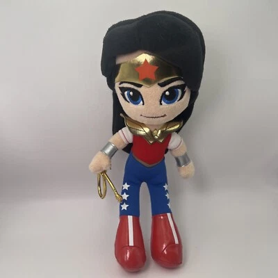 美泰 2016 DC 超级英雄女孩迷你神奇女侠带绳子 10 英寸毛绒娃娃玩具 — 第 1/4 张图片