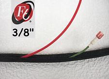3/8" Flexo F6 Braided Cable Sleeving Wrap, Split Loom, Techflex F6N0.38BK