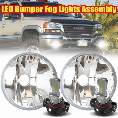 Pair For 2007-2014 GMC Yukon/ Yukon XL LED Bumper Fog Lights Assembly - Image 1 of 4