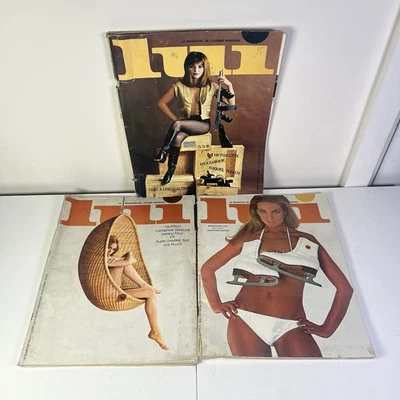 3 x VINTAGE LUI MAGAZINES 1966 RAQUEL WELCH GUNTER SACHS Anna Belle Men’s French - Image 1 of 4