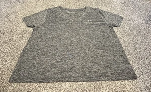 Camisa para mujer talla 1X Under Armor suelta Heat Gear gris cuello en V - Imagen 1 de 2