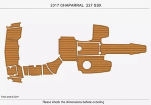 2016-2018 Chaparral 227 SSX Cockpit Swim platform 1/4" 6mm EVA faux teak Floor - Picture 1 of 19
