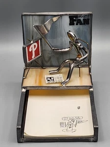 STAINED GLASS Metal NOTE Pad Holder. Phillies Fan. - Picture 1 of 9
