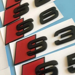 Audi S3 S4 S5 S6 S7 S8 Abzeichen Emblem Aufkleber Abziehbild schwarz silber schneller kostenloser Versand - Bild 1 von 13