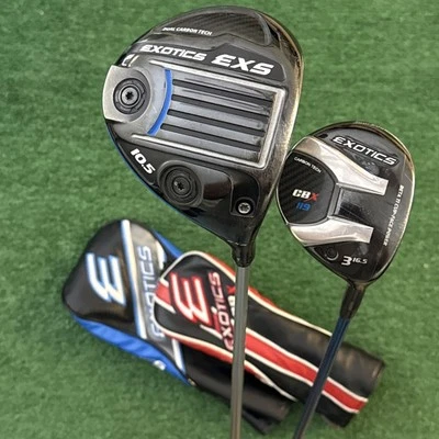 Tour Edge Exotics EXS 10.5* Driver & CBX 119 3-Wood Set Tensei & EvenFlow R-Flex - Image 1 of 4