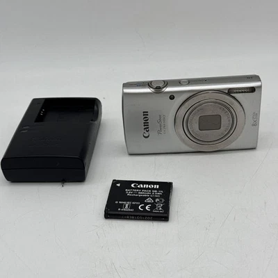 Canon PowerShot ELPH 180 Digital Camera Silver 8x Optical Zoom 20MP Parts Only - Image 1 of 4