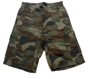 * Youth Camouflage Shorts Cargo Boys Sz M (10-12) Flat Front 6 Pocket Iron Co. - Picture 1 of 8