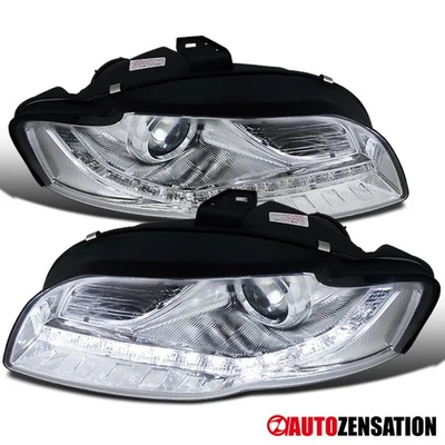 Fit 2005-2008 Audi A4 05-08 LED Strip Projector Headlights Headlamps Left+Right Foto 1 de 4