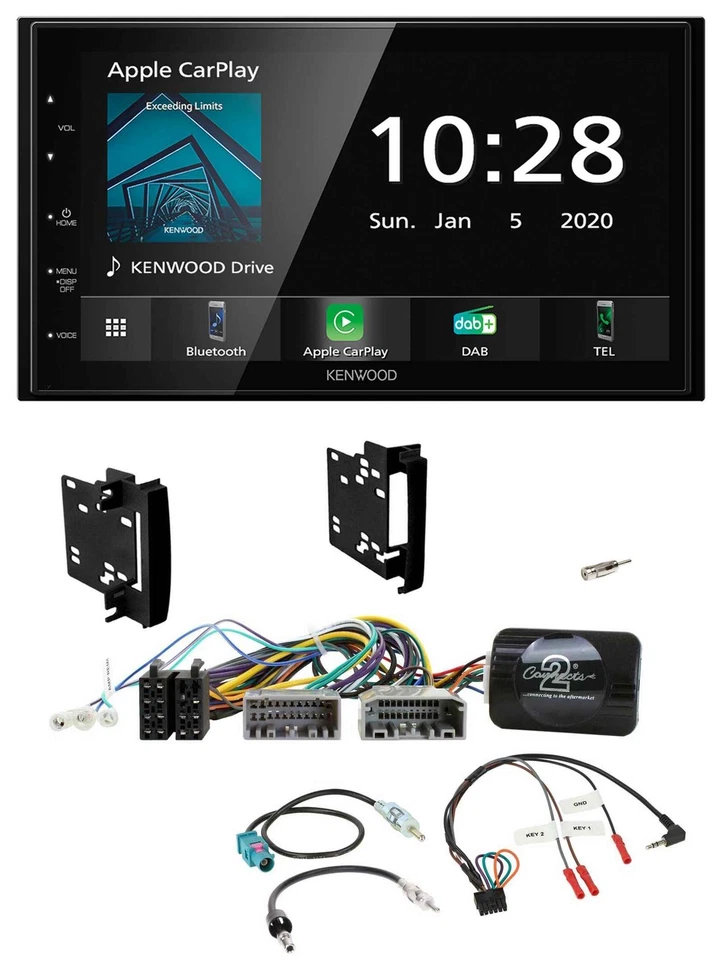 Kenwood Bluetooth Lenkrad DAB USB 2DIN Autoradio für Chrysler Dodge Jeep - Bild 1 von 4