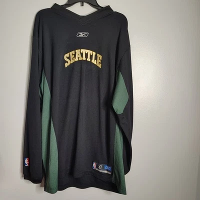 锐步西雅图 SuperSonics 热身套衫球衣男式 XL 码高复古  — 第 1/4 张图片