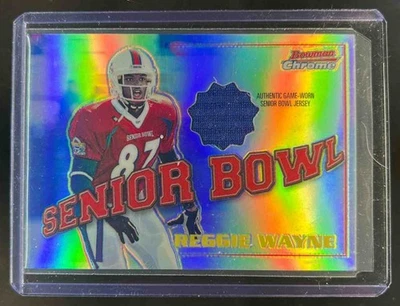 2001 Bowman Chrome Reggie Wayne Rookie Jersey RC #BCR-RW Hurricanes - Image 1 of 2