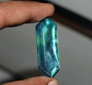 Piedra preciosa doblete de lujo de ópalo ammolita certificado natural de 44,17 quilates - Imagen 1 de 6