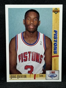 Doug Overton Rookie #20 1991-92 Upper Deck Detroit Pistons Basketball Card NBA - Picture 1 of 2