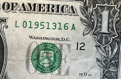 One Dollar Birthday Bill March 16, 1951 Series 2013 - Image 1 of 3