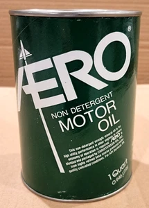 Rare AERO MOTOR OIL One Quart Can - FULL - 1 Qt. - Airplane - Christenson Oil - Picture 1 of 8