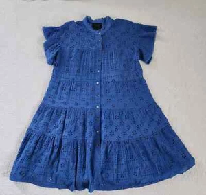 Johnny Was Kleid jadeblau Wacholder Stufen Ösen mit Slip Größe Small ansehen* - Bild 1 von 15