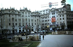 Orig 1950's Slide, Plaza San Martin, Lima, Peru / Period Automobiles, Cars, - Picture 1 of 1