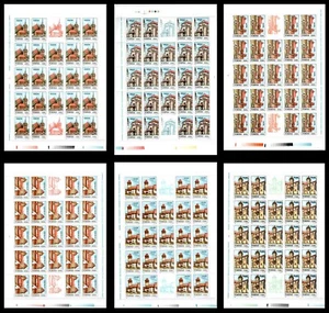 Romania 2002, Mi#5649-5654, Sc#4511-4516, Transylvanian Fortresses, sheets, MNH! - Picture 1 of 7