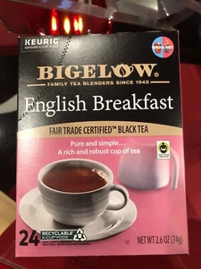 BIGELOW DESAYUNO INGLÉS TÉ NEGRO KEURIG K-CUP VAINAS 24CT - Imagen 1 de 2