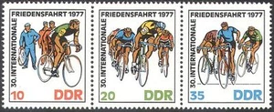 Germany (DDR) 1977 Cycling/Bikes/Sport/Racing/Bicycles/Animation 3v stp (n25307) - Picture 1 of 1