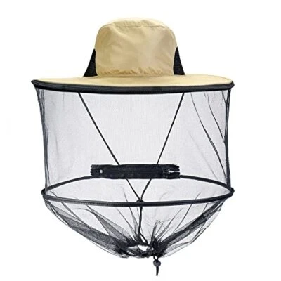 Wide Brim Sun Hat with Mosquito Mesh Net for Fishing Camping Hiking Beekeeping - Image 1 of 4
