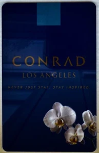 Tarjeta llave habitación hotel Conrad Los Angeles 5 estrellas por Hilton - Imagen 1 de 2
