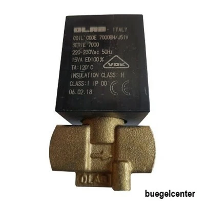 Magnetventil OLAB 7000 230V Espresso Kaffeee Maschinen 2/2 Wege 1/4 Zoll Set18