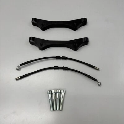 Front adapters Mercedes-Benz G55 W463 to fit G63 AMG Brake calipers with lines - Image 1 of 4