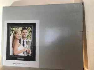 “Mr & Mrs” Black Ceramic Wedding Frame For 8”x10” Pic. Wall Mount Or Table. NEW - Picture 1 of 11