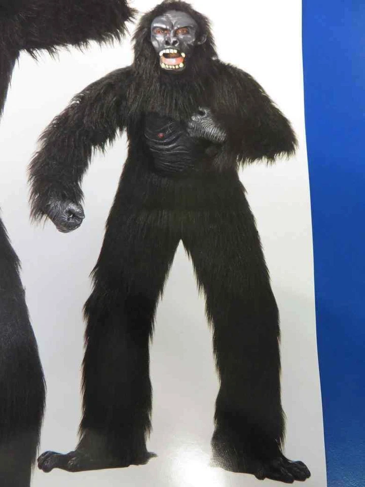 Gorilla Kong Mean Scary Ape Animal Vestido Elegante Halloween De Lujo Disfraz para Adulto Foto 1 de 2
