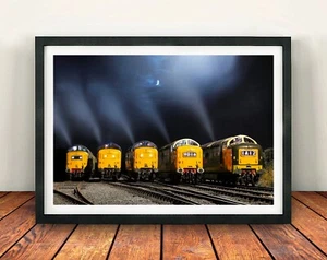 Deltic Framed print, Deltics 55002, 55009, D9016, 55019, 55022 Railway Gifts. - Picture 1 of 5