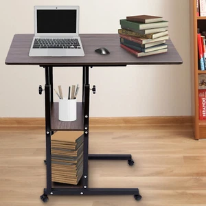 C-Shaped Side Table Adjustable, Height Adjustable C Table with Wheels - Picture 1 of 20