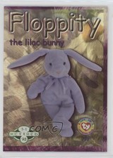 1999 Ty Beanie Babies Series 2 Retired Chase Green Floppity the Lilac Bunny 0b3