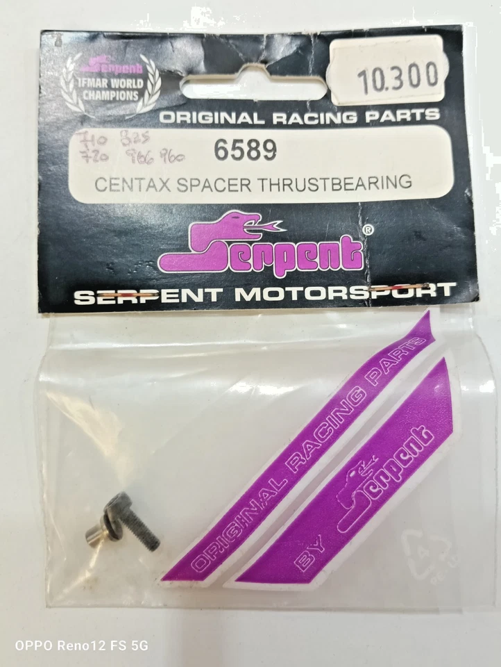 Serpent RC Centax Spacer Thrustbearing vintage spare parts n.6589 NIB - Immagine 1 di 1