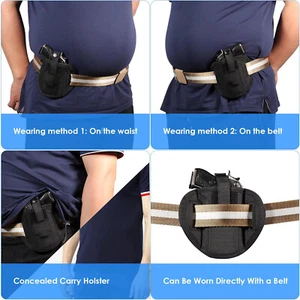 Tactical Ambidextrous Pancake Holster for 2" Snub Nose Revolvers Small Handguns - Picture 1 of 12