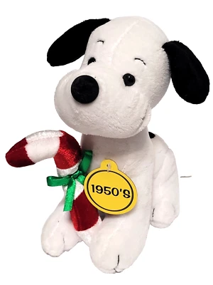 Peluche Celebrate Peanuts 60 Años Dan Dee Años 50 Snoopy 7.5" con Bastón de Caramelo con Etiqueta Foto 1 de 4