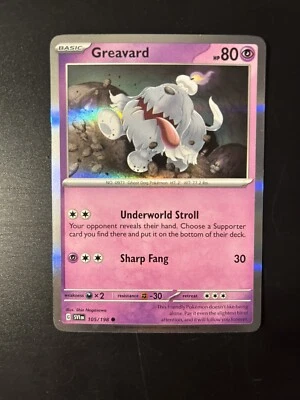 Pokémon TCG (2023) Greavard 105/198 Holo Scarlet and Violet NM - Image 1 of 2