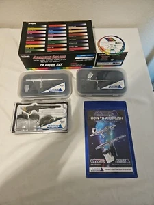 Master Airbrush 3er Set, 6 Farben Starterset, 24 Farben Set, Reinigungsset. Neu!! - Bild 1 von 8