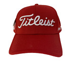 NEUF ! Chapeau/casquette de golf pour homme Titleist basse hauteur Dobby performance - rouge foncé/blanc