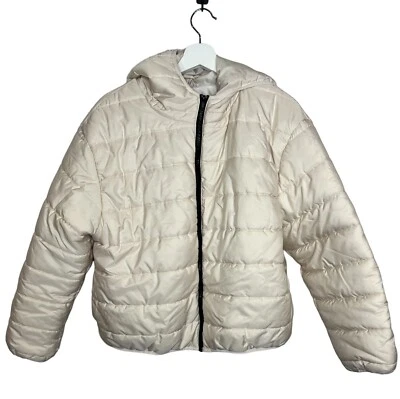 Chaqueta Wild Fable Mujer Abrigo Grande Abombado Con Capucha Otoño Invierno Crema Prendas Exteriores Foto 1 de 4