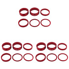 6Pcs Bicycle Fork Spacer 2/5/10mm Bicycle Headset Spacer for MTB Bicyle (Red)