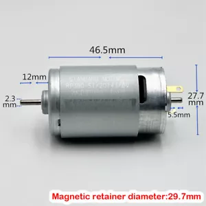 Mini 390 Motor DC6V-24V 10250RPM Carbon Brush Dual Shaft Sweeping Machine Roller - Bild 1 von 5